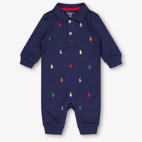 Ralph Lauren Baby Boys Playsuit In Navy