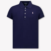 Ralph Lauren Kids Girls Polo In Navy