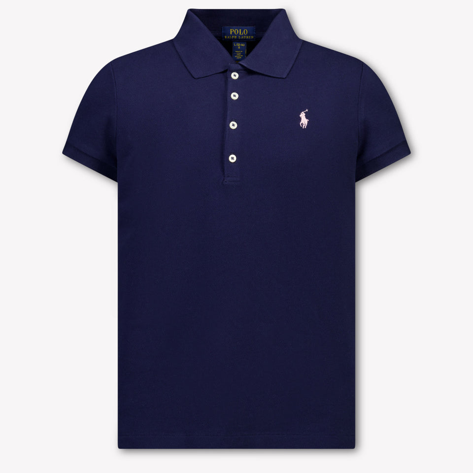 Ralph Lauren Kids Girls Polo In Navy