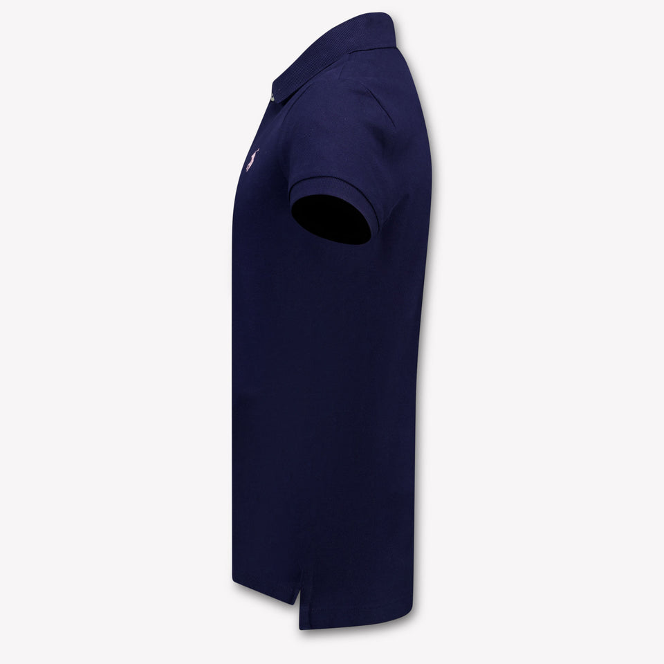 Ralph Lauren Kids Girls Polo In Navy