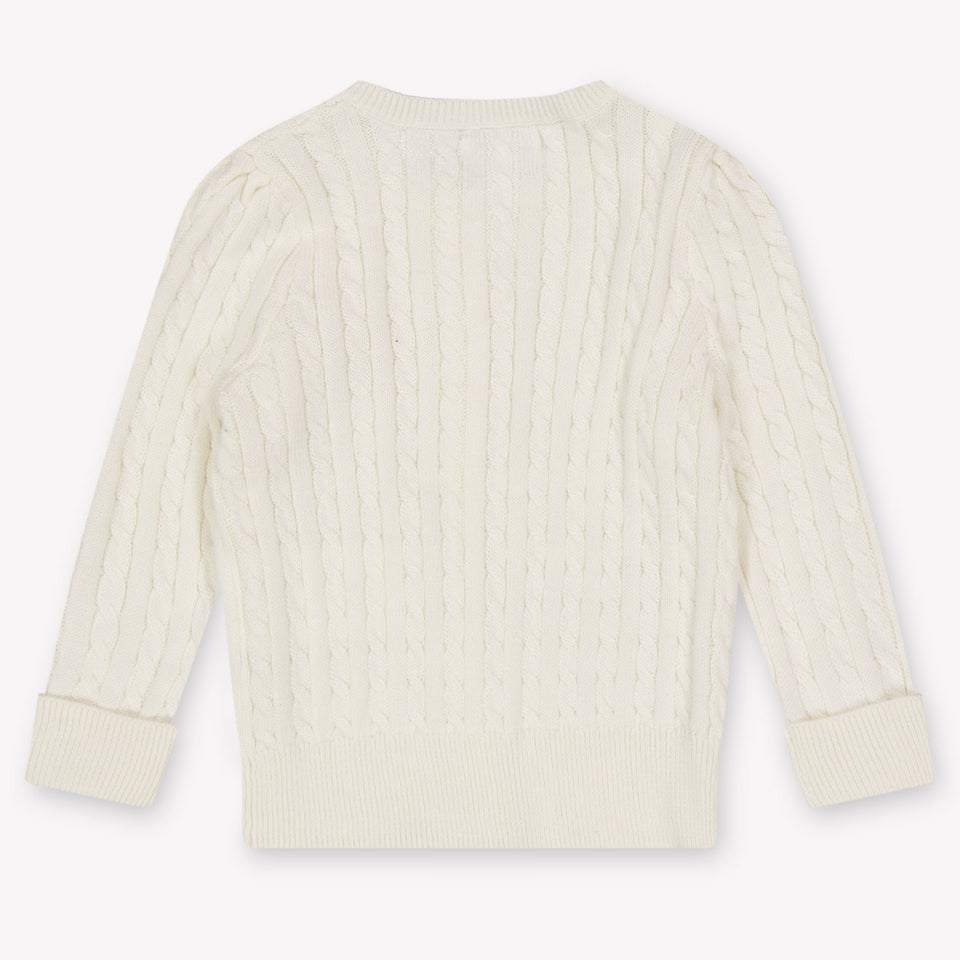 Ralph Lauren Baby Girls Cardigan In OffWhite