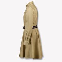 Ralph Lauren Kids Girls Dress In Khaki
