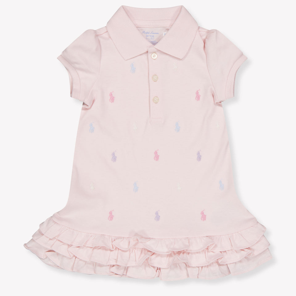 Ralph Lauren Baby Meisjes Jurk In Licht Roze