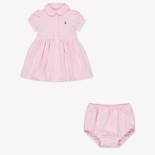 Ralph Lauren Baby Girls Dress In Light Pink