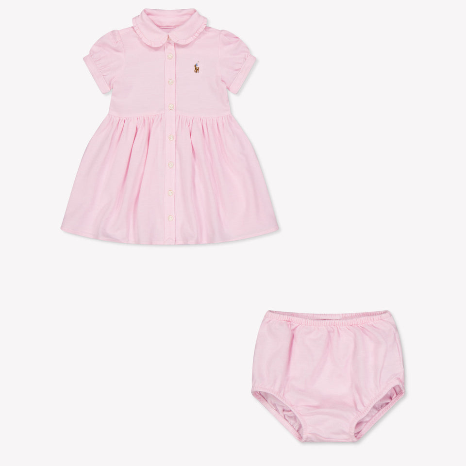 Ralph Lauren Baby Girls Dress In Light Pink