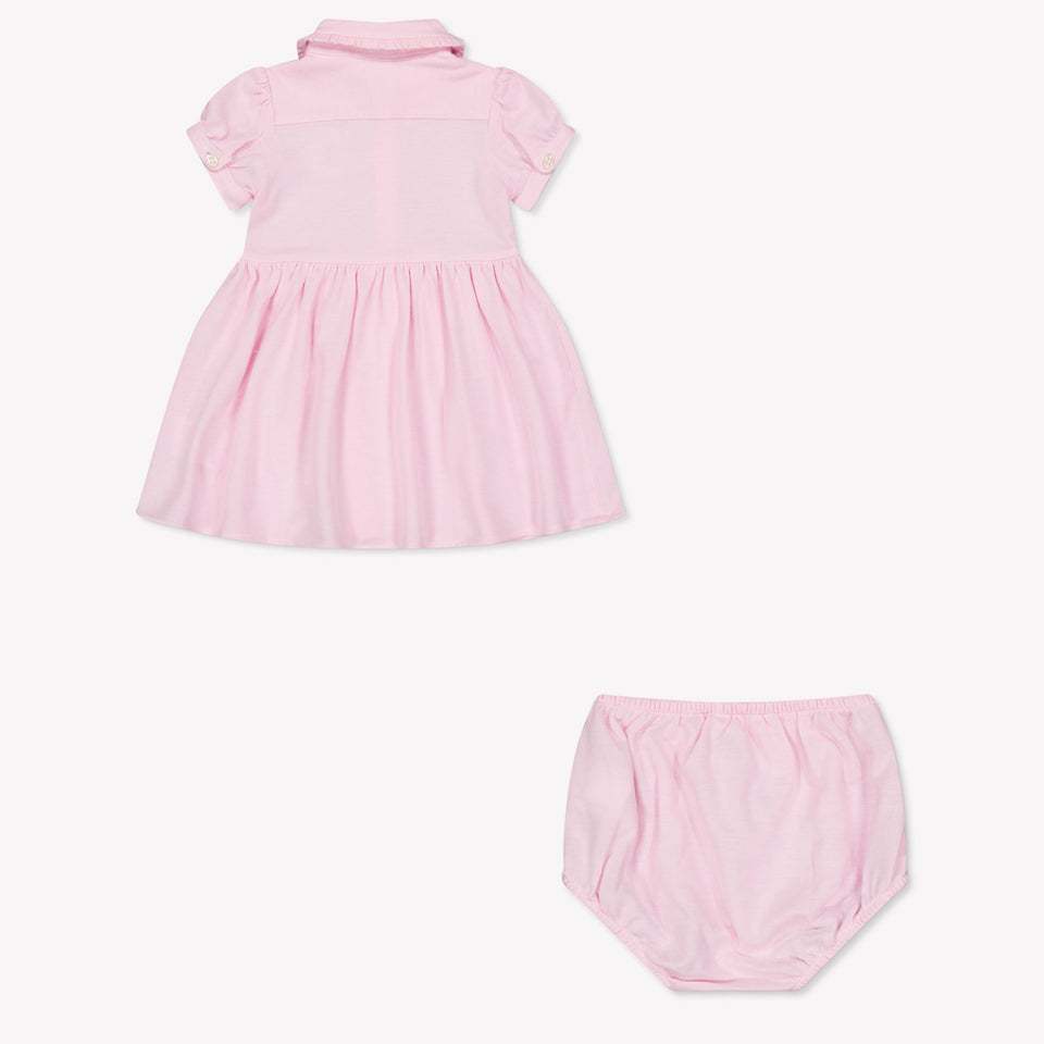 Ralph Lauren Baby Girls Dress In Light Pink