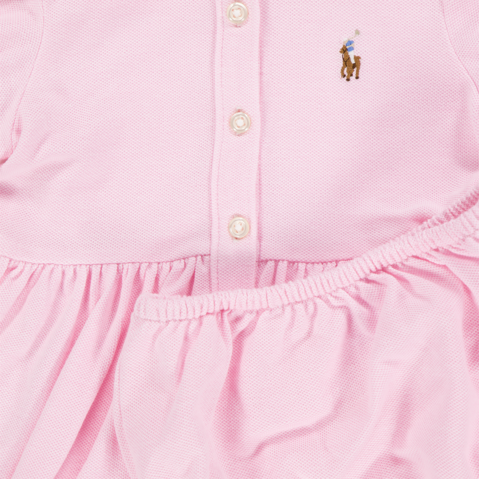 Ralph Lauren Baby Girls Dress In Light Pink
