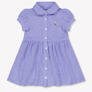 Ralph Lauren Baby Girls Dress In Light Blue