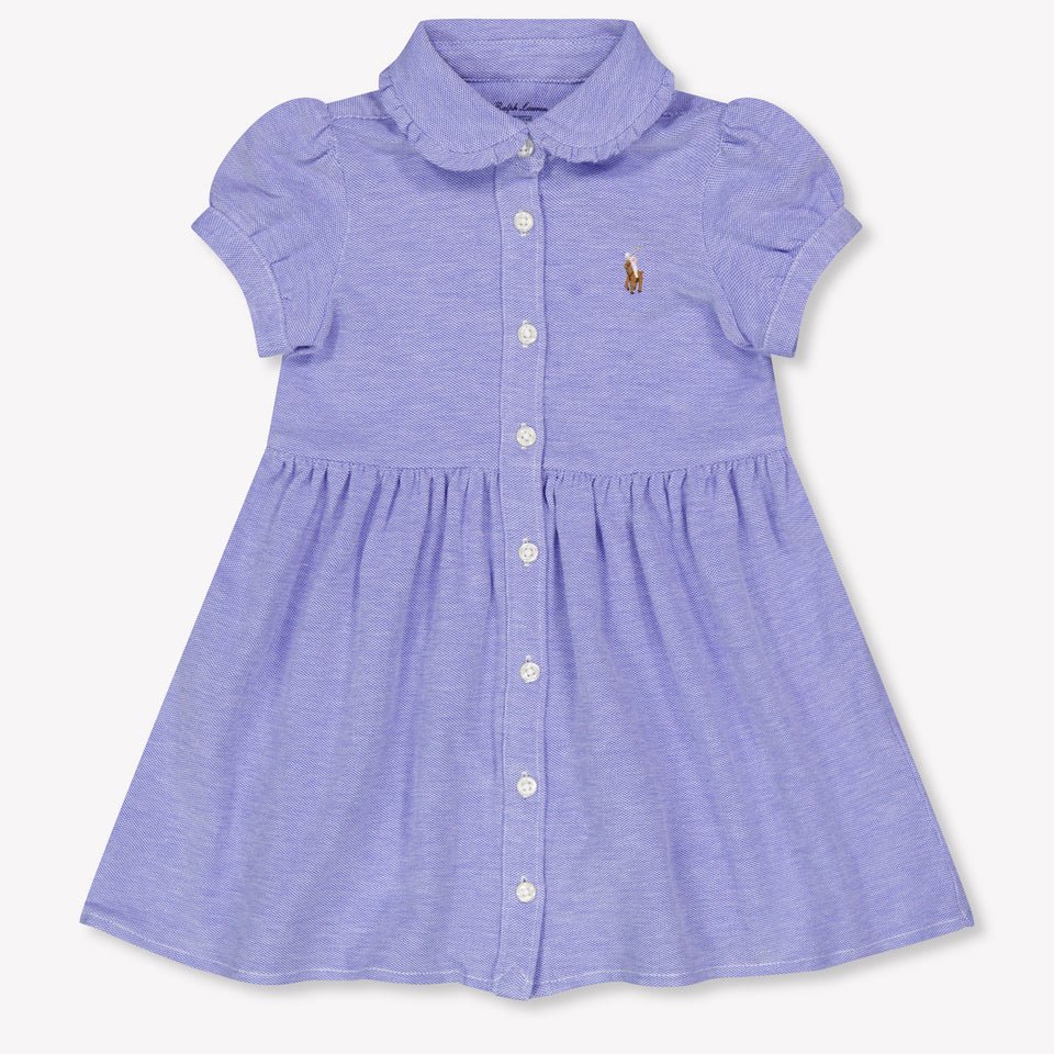 Ralph Lauren Baby Meisjes Jurk In Licht Blauw