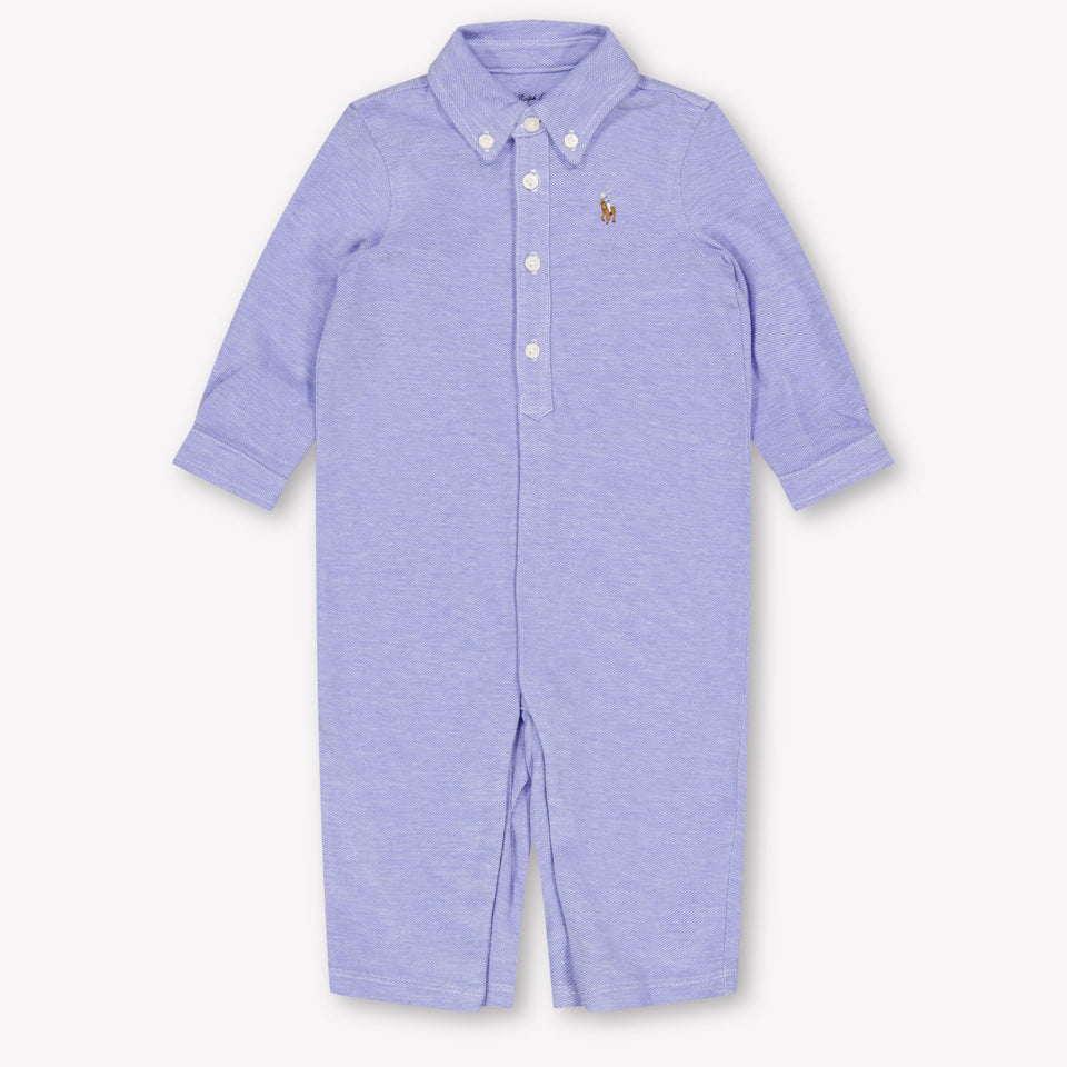 Ralph Lauren Baby Boys Playsuit In Light Blue