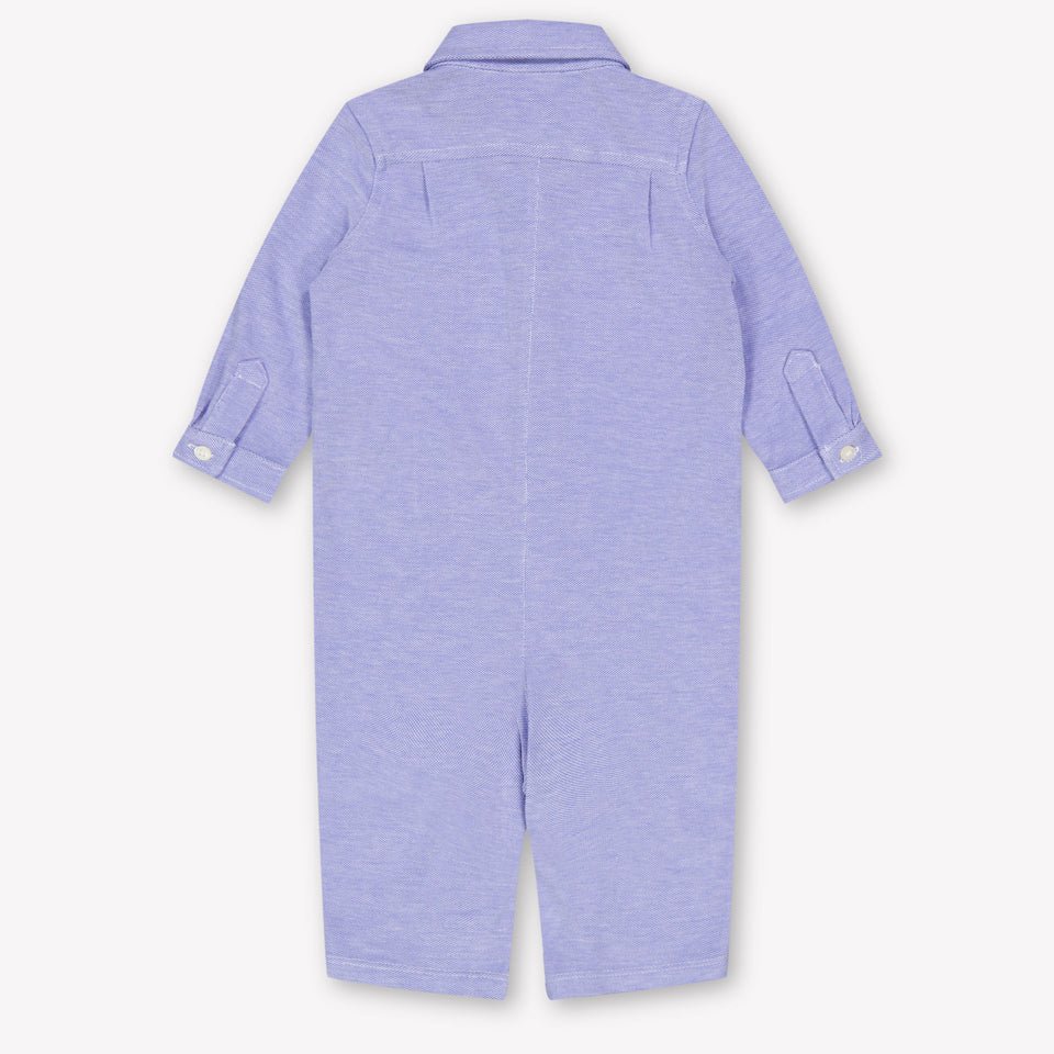 Ralph Lauren Baby Boys Playsuit In Light Blue