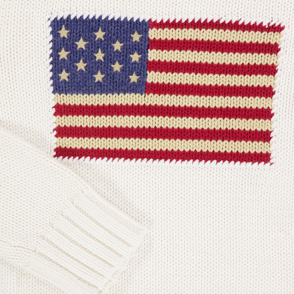 Ralph Lauren Kids Boys Sweater In White