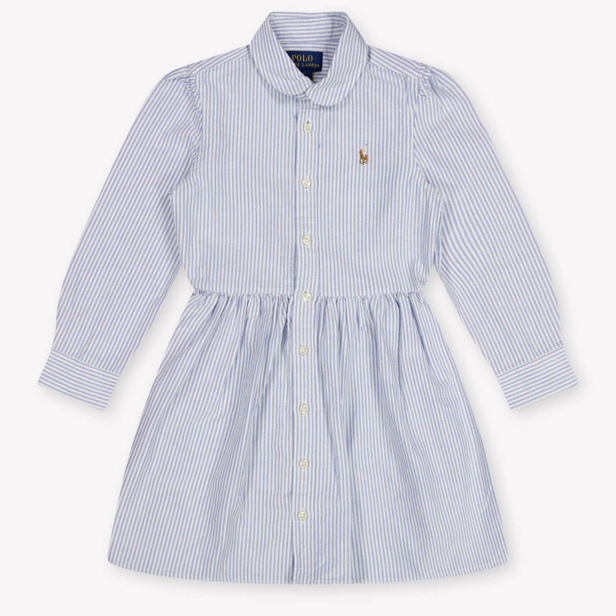 Ralph Lauren Kinder Meisjes Jurk In Licht Blauw