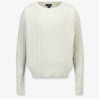 Ralph Lauren Kids Girls Sweater In OffWhite