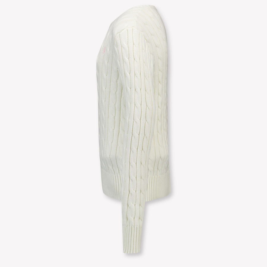 Ralph Lauren Kids Girls Sweater In OffWhite
