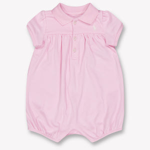 Ralph Lauren Baby Girls Playsuit In Light Pink