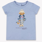 Ralph Lauren Baby Meisjes T-Shirt In Licht Blauw