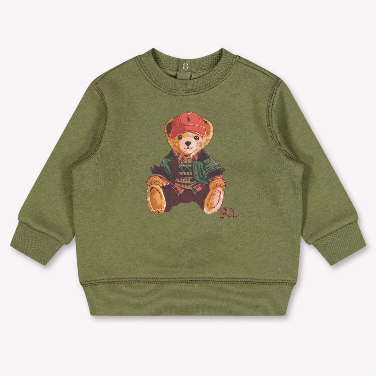 Ralph Lauren Baby Boys Sweater In Olive Green