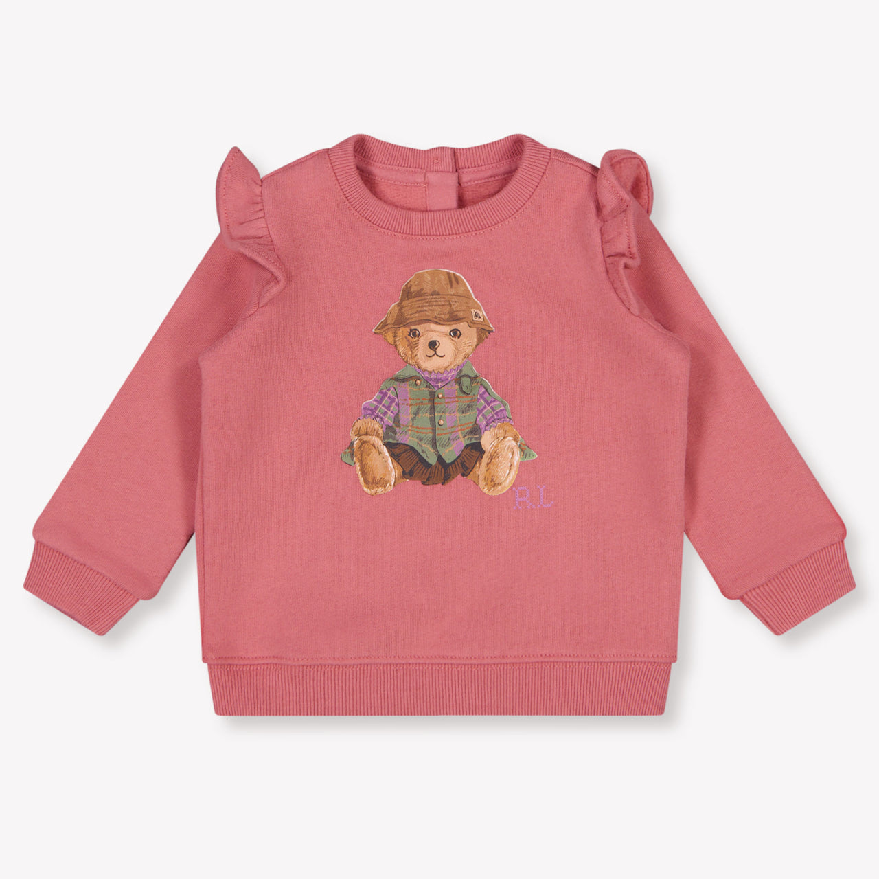 Ralph Lauren Baby Girls Sweater In Old Pink