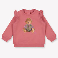 Ralph Lauren Baby Girls Sweater In Old Pink