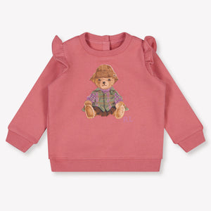 Ralph Lauren Baby Girls Sweater In Old Pink