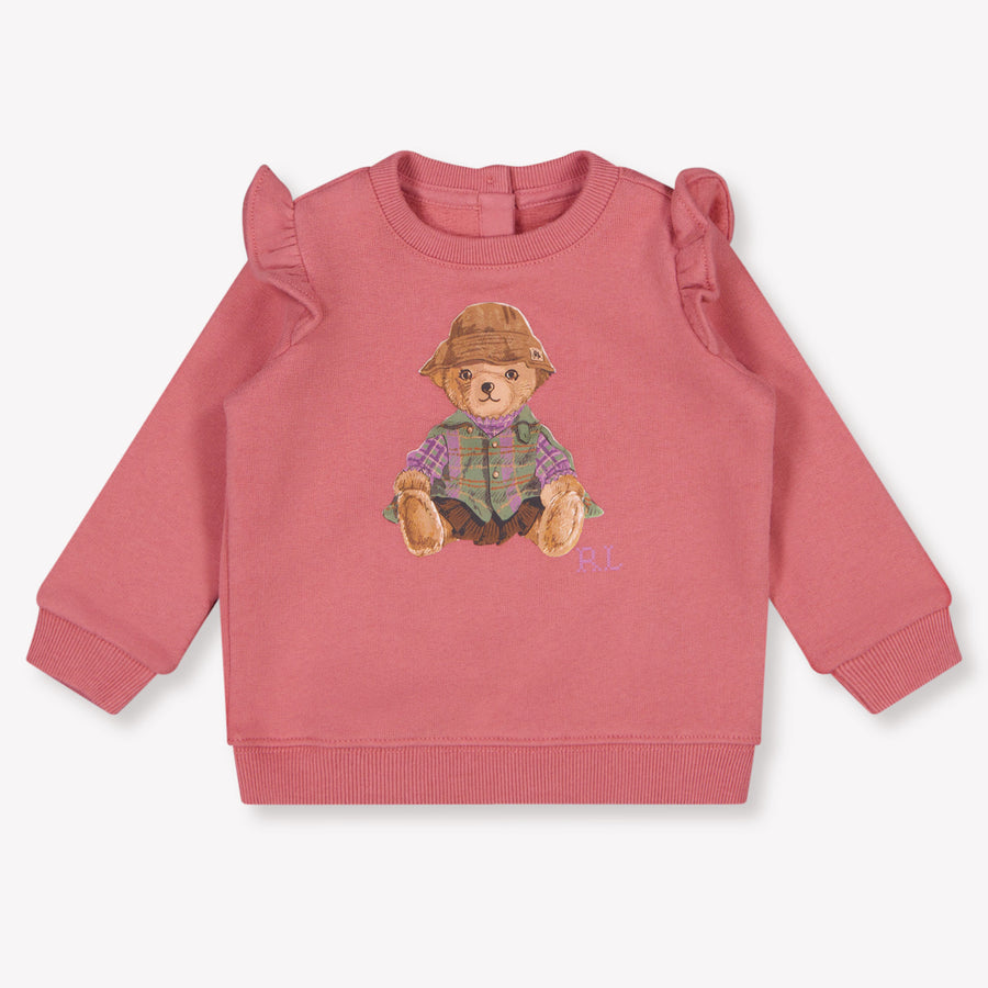 Ralph Lauren Baby Girls Sweater In Old Pink