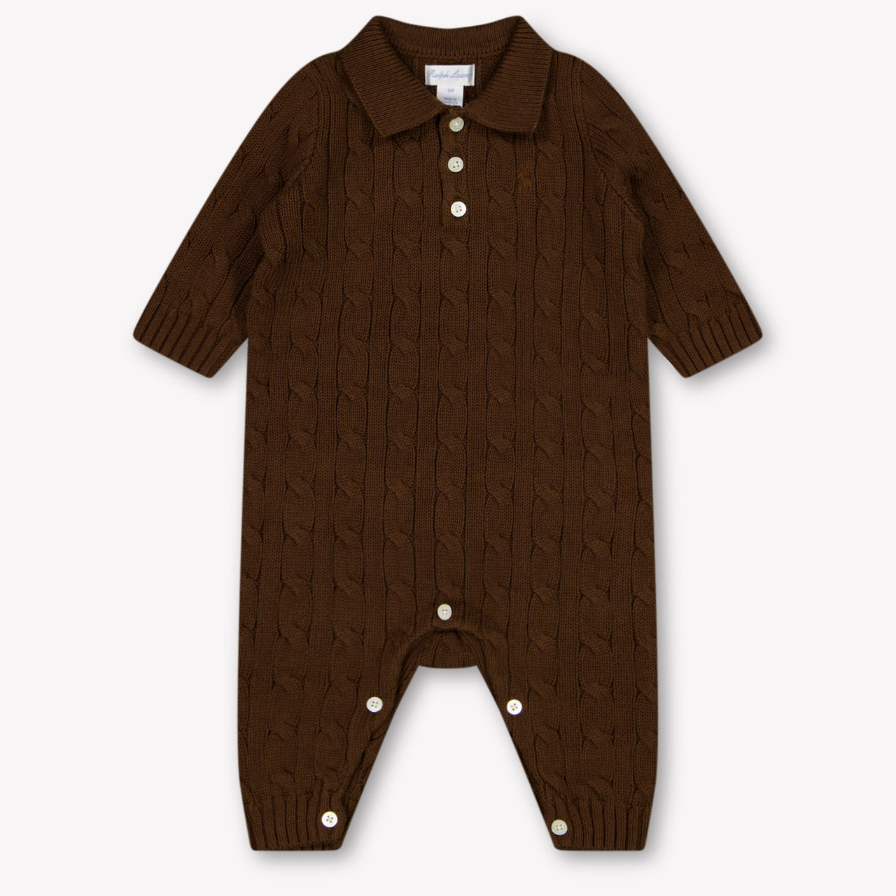 Ralph Lauren Baby Boys Playsuit In Brown