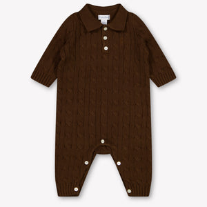 Ralph Lauren Baby Boys Playsuit In Brown