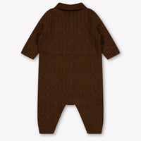 Ralph Lauren Baby Boys Playsuit In Brown