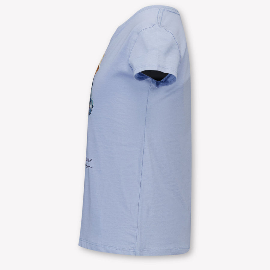 Ralph Lauren Kinder Meisjes T-Shirt In Licht Blauw