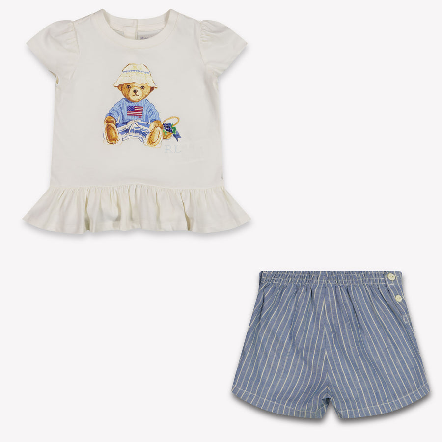 Ralph Lauren Baby Meisjes Setje In Off White