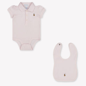 Ralph Lauren Baby Unisex Rompertje In Licht Roze