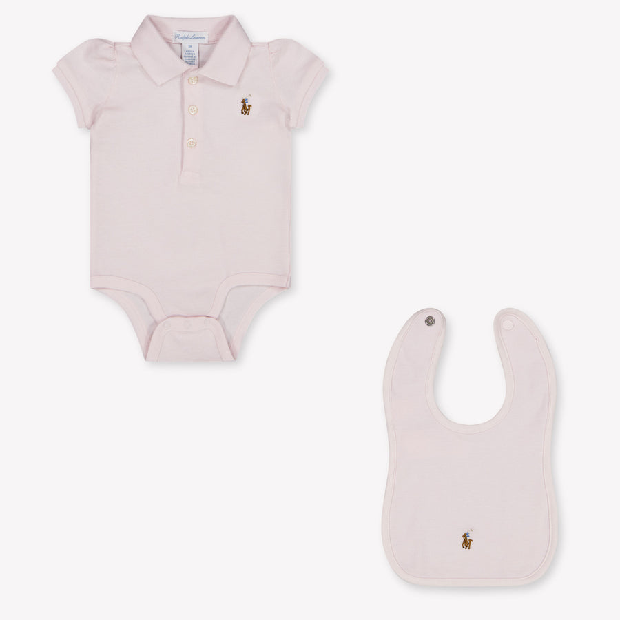 Ralph Lauren Baby Unisex Rompertje In Licht Roze