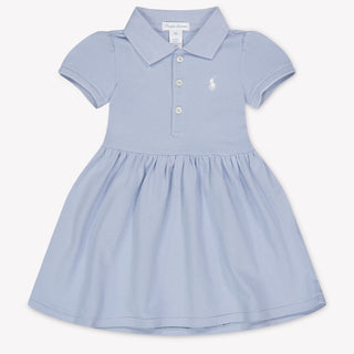 Ralph Lauren Baby Girls Dress In Light Blue
