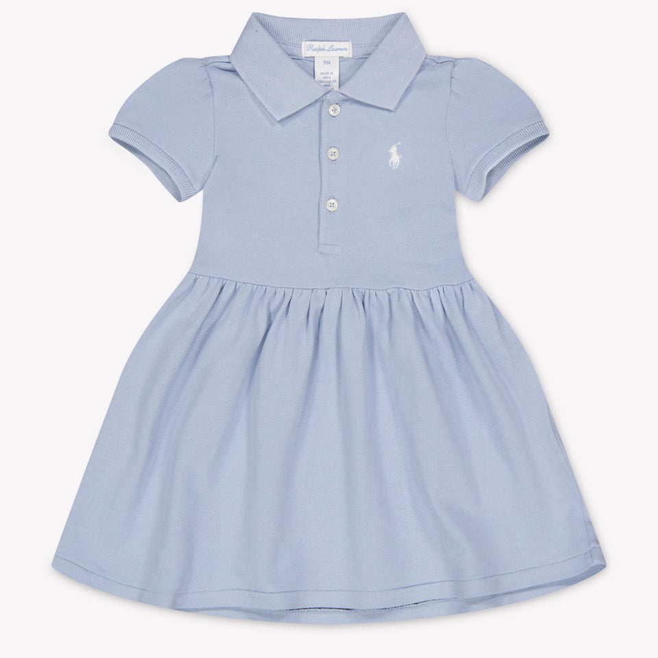 Ralph Lauren Baby Girls Dress In Light Blue