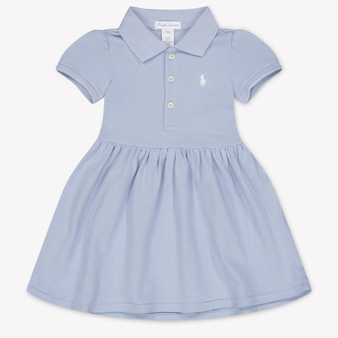 Ralph Lauren Baby Girls Dress In Light Blue