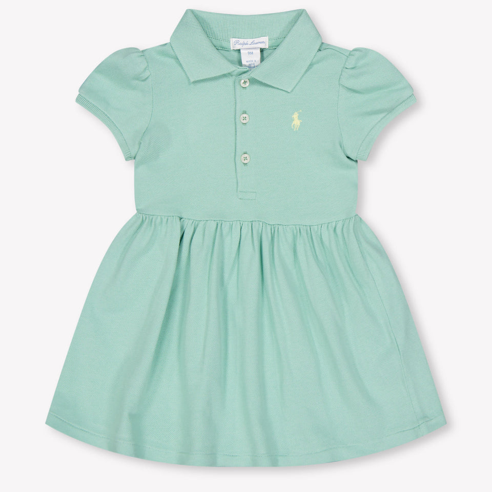 Ralph Lauren Baby Girls Dress In Light Green