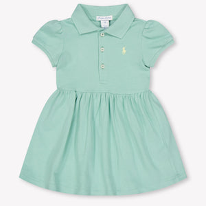 Ralph Lauren Baby Girls Dress In Light Green