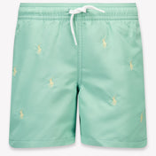 Ralph Lauren Kids Boys Swimwear In Light Green