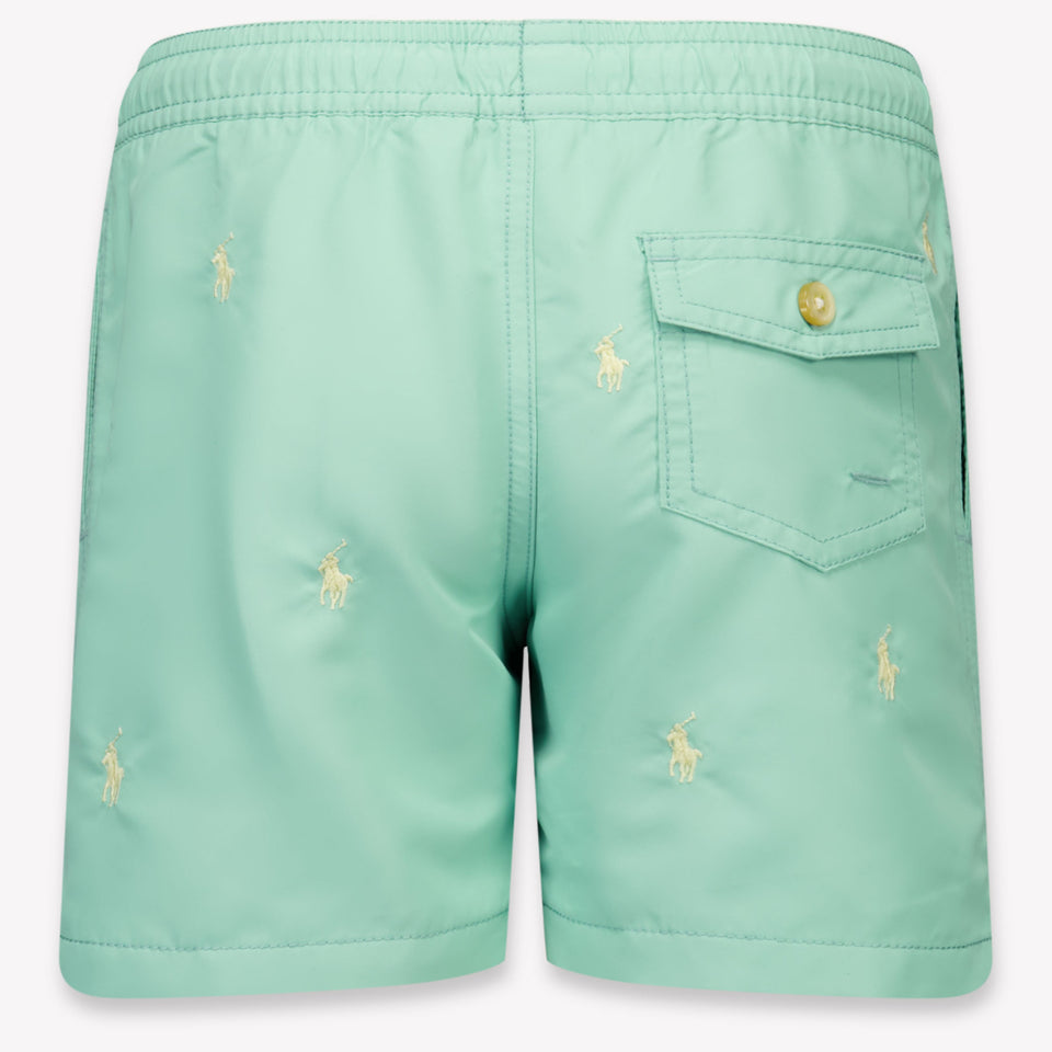 Ralph Lauren Kids Boys Swimwear In Light Green