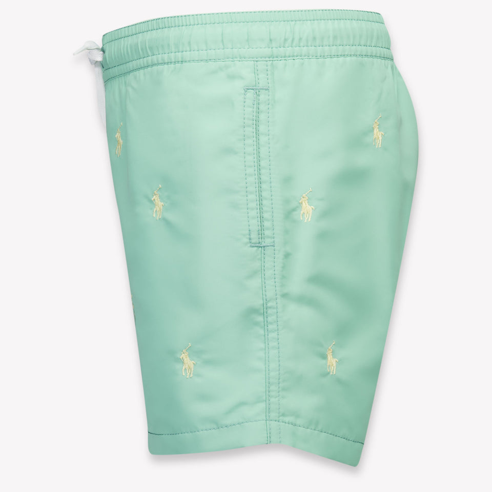 Ralph Lauren Kids Boys Swimwear In Light Green