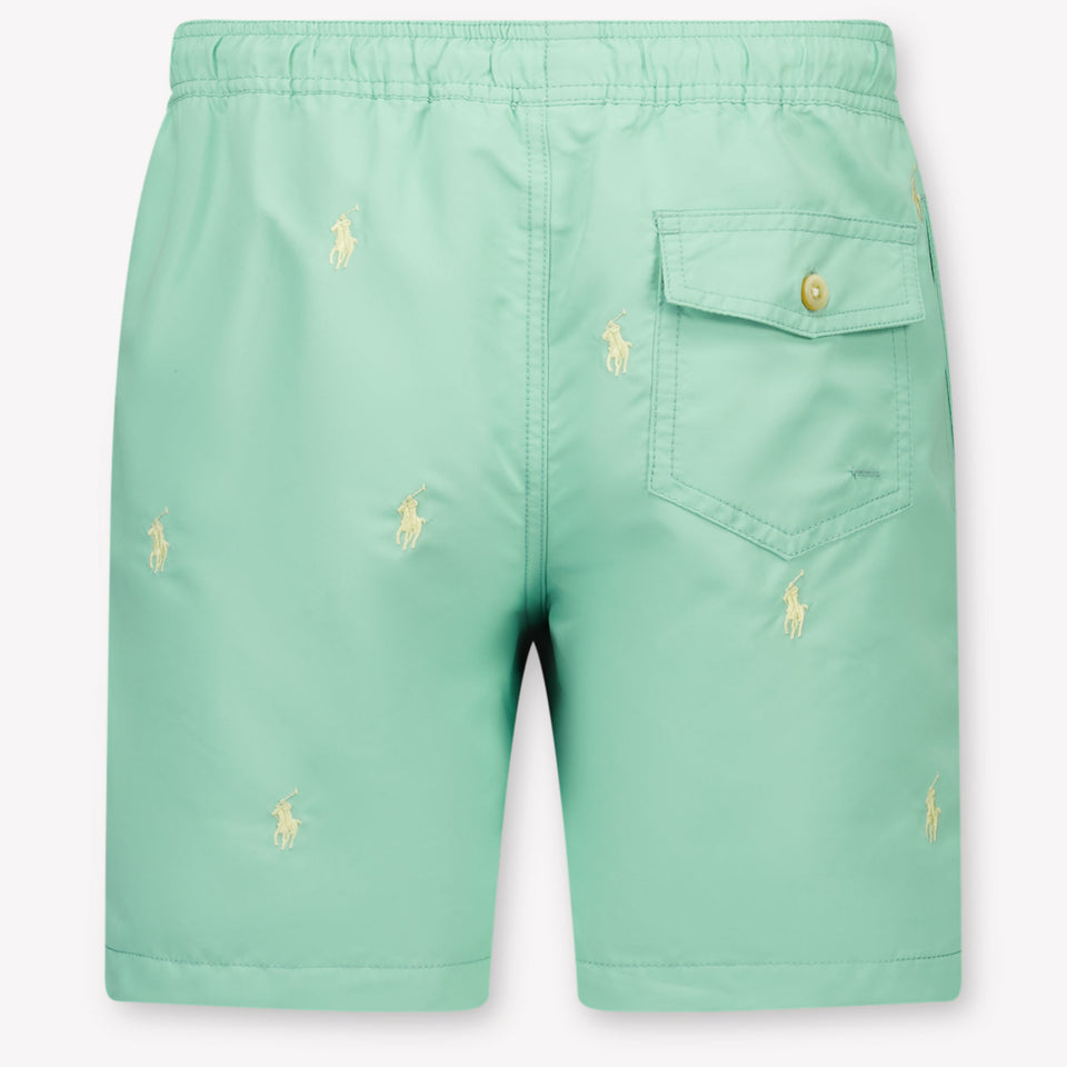 Ralph Lauren Kids Boys Swimwear In Light Green
