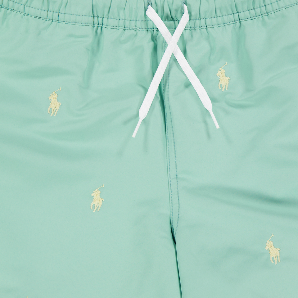 Ralph Lauren Kids Boys Swimwear In Light Green