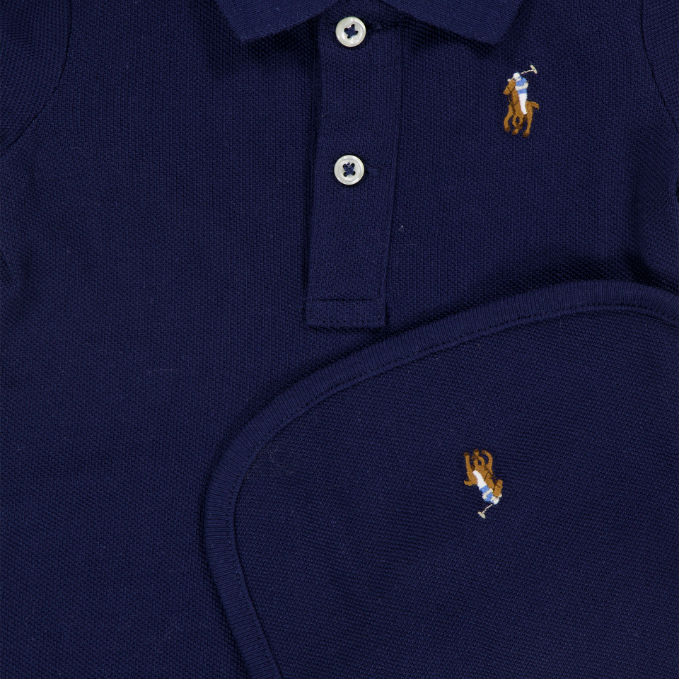 Ralph Lauren Baby Unisex Rompertje In Navy