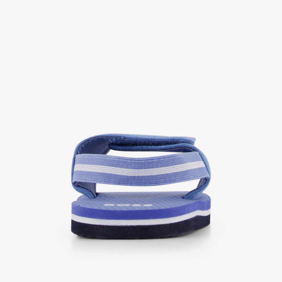 Boss Jongens Slippers In Licht Blauw