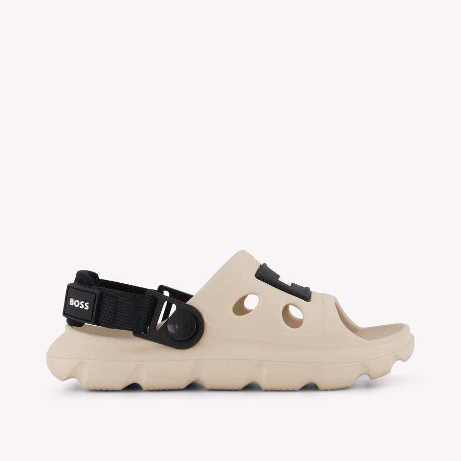 Boss Boys Sandals In Beige