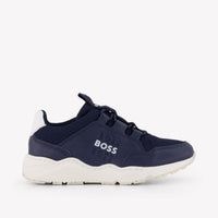Boss Boys Sneakers In Navy