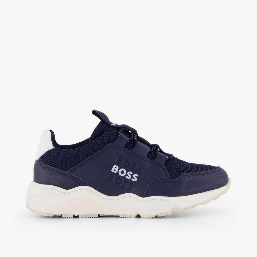 Boss Boys Sneakers In Navy