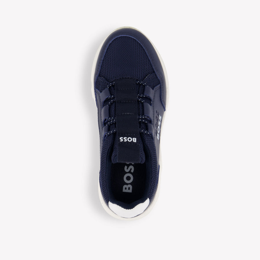 Boss Boys Sneakers In Navy