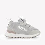 Boss Jongens Sneakers In Grijs